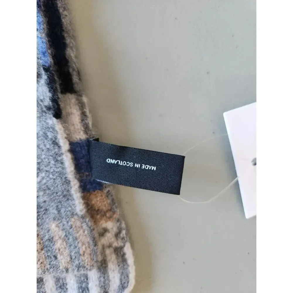 NWT PAUL SMITH reversible Lambswool Scarf 10'' x 70''